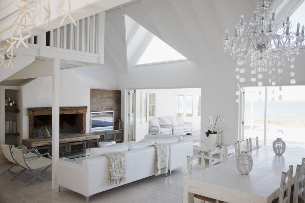 Hot Home Trends in 2019- gorgeous, white, open-concept home